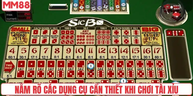 Nắm rõ các dụng cụ cần thiết khi chơi tài xỉu